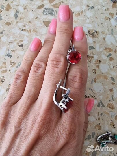 Серьги серебро