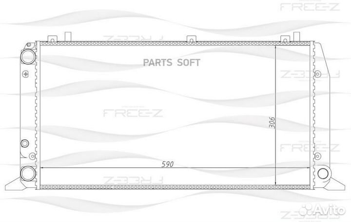 Радиатор охлаждения audi 80 86- 893121251A
