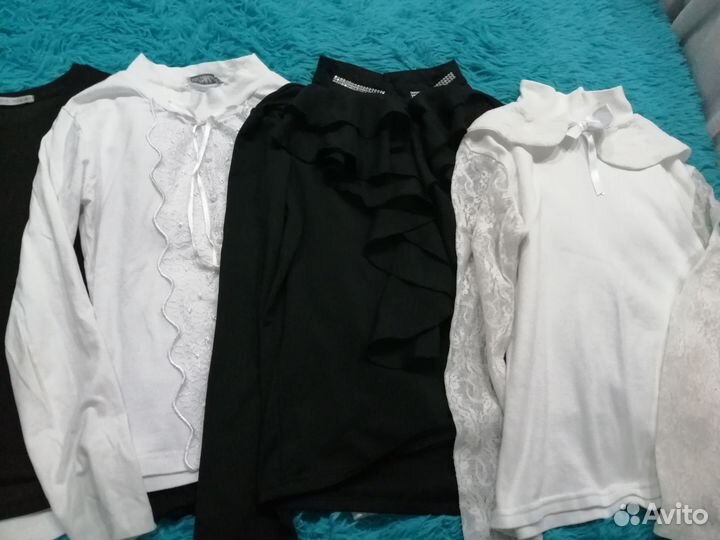 Школьная одежда пакетом блузки для девочки 140 146