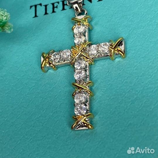 Подвеска крестик Tiffany