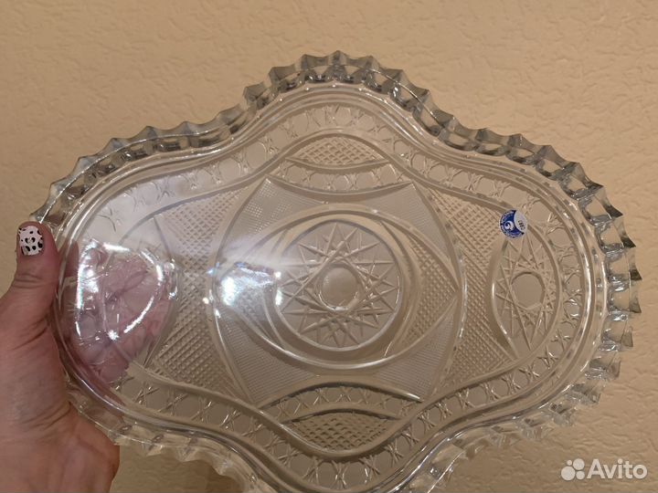 Блюдо поднос хрусталь
