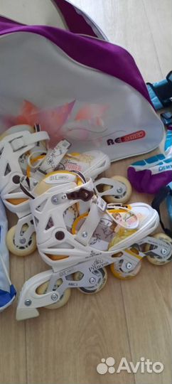 Ролики детские раздвижные 31-36. В комплекте