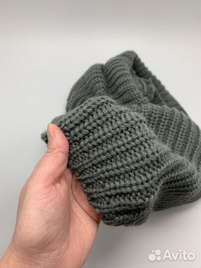Снуд серый шарф снуд женский снуд вязаный в 2