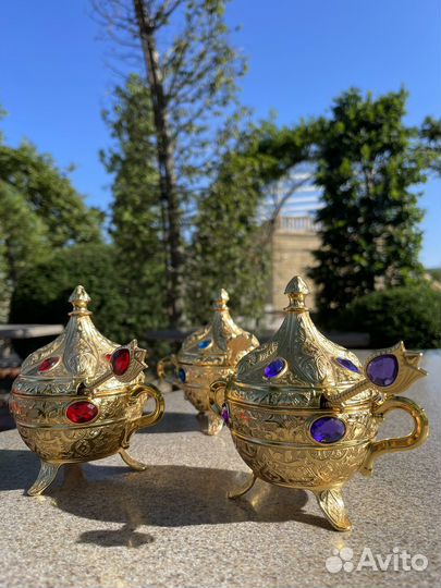Сахарница латунь
