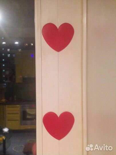Сувенир самоклейки сердечки. Подарок на годовщину