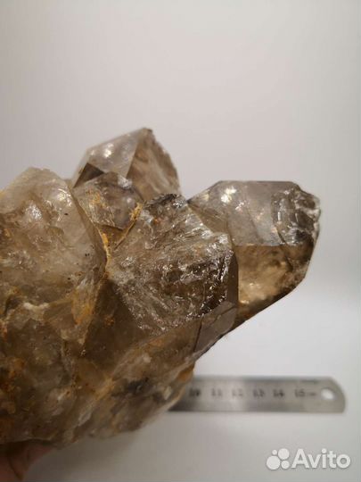 Друза дымчатого кварца, Актас, Казахстан