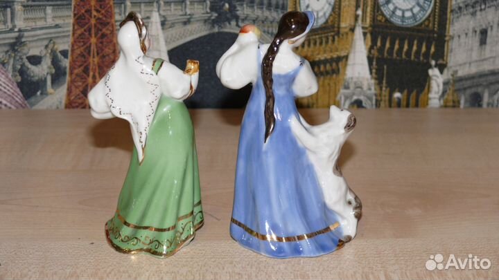 Продаются две фарфоровые статуэтки некондиции