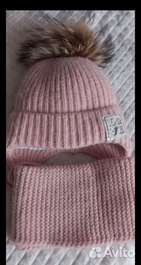 Зимний комплект шапка и снуд