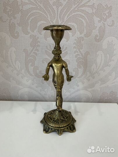 Подсвечник антикварный Нимфа