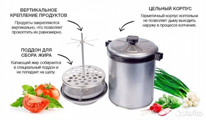 Домашняя коптильня горячего копчения Сельмаш Киров