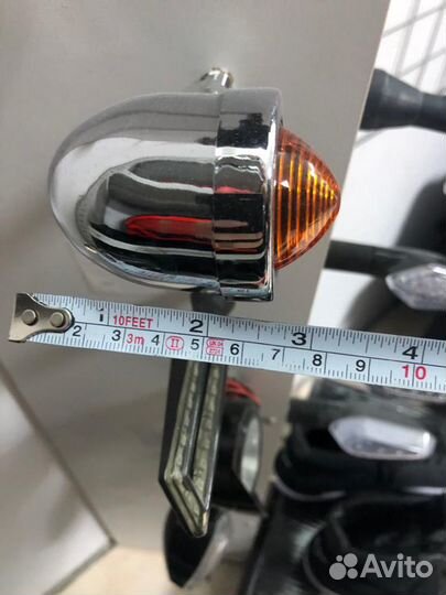 Хромированные поворотники мото большие