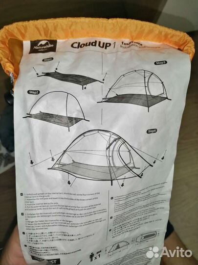 Палатка Naturehike Cloud UP 1 оранжевая