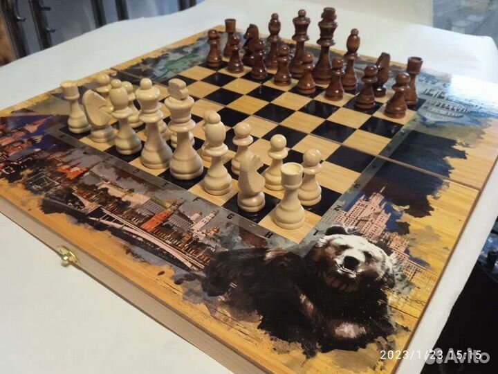 Шахматы нарды шашки 3 в 1 