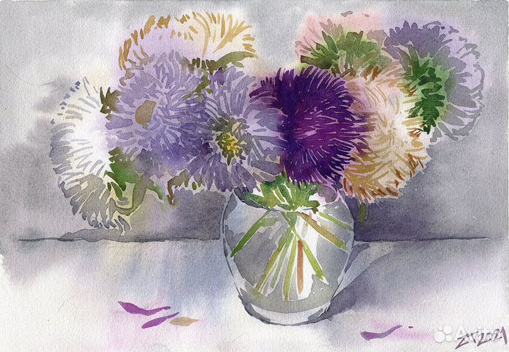 Картины и этюды акварелью Часть 1