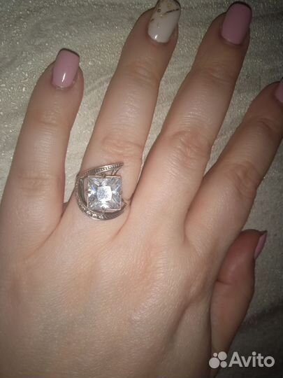 Кольцо серебро