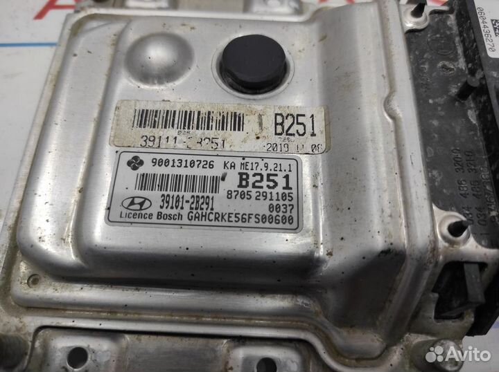 Блок управления двигателем Hyundai Solaris 2 39101-2B291. 1.6, G4FG