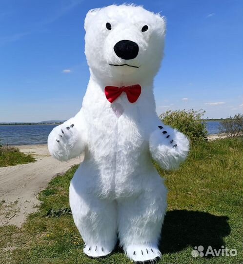Костюм аниматора Белый медведь Ростовая кукла
