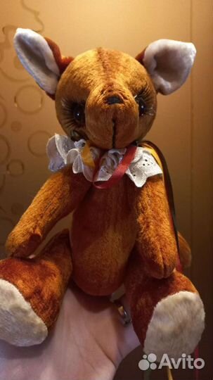 Игрушка ручной работы, плюшевый кенгурёнок