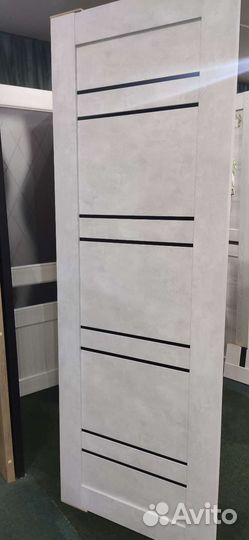 Дверь межкомнатная, цвет светлый бетон