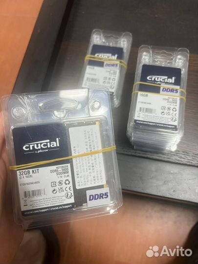 Crucial DDR5-5600MHz 16Gb/32Gb для ноутбуков
