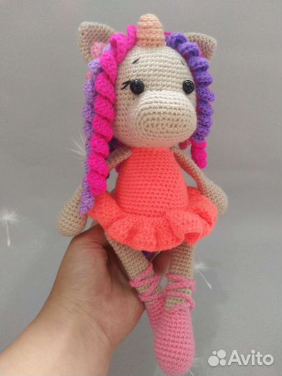 Вязаные игрушки. Единорог