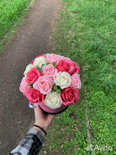 Букеты из мыльных роз