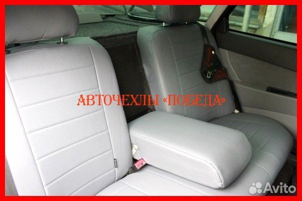 Чехлы LADA Priora из экокожи серые Классика