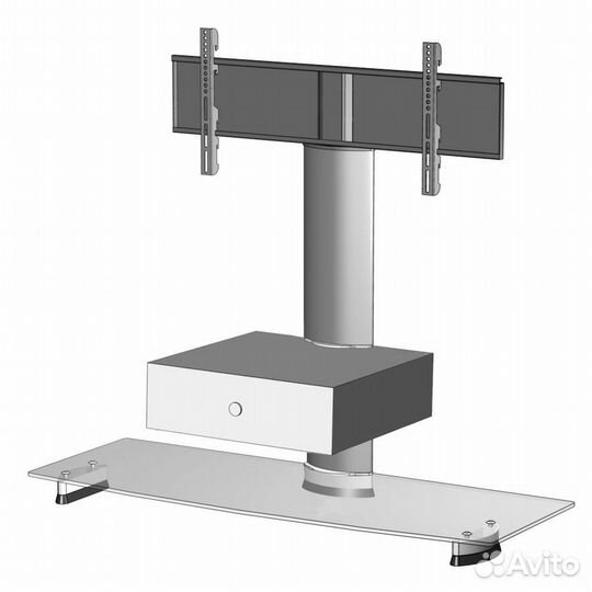 Тумба с тв стендом Ultimate HDC 1150B/W silveralu