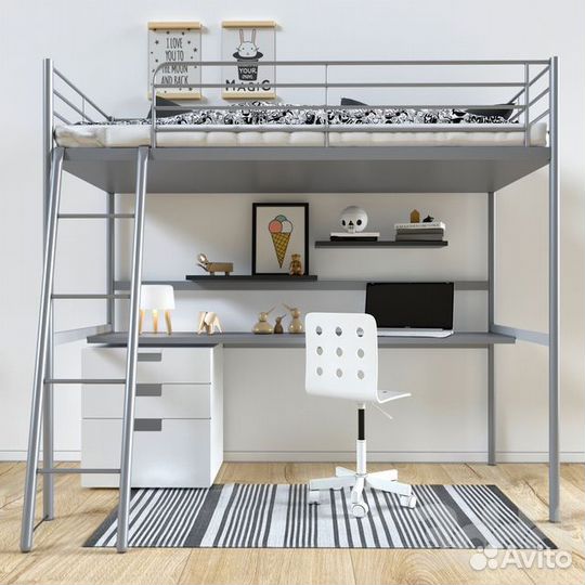 Кровать чердак IKEA свэрта