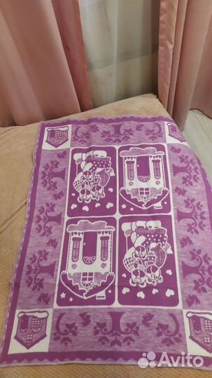 Одеяло байковое детское, р. 93х126 и плед хлопок