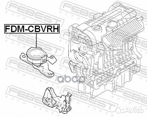 Опора двигателя правая Volvo S40 04 fdmcbvrh