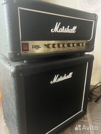 Ламповая голова marshall dsl 15h + кабинет mx112