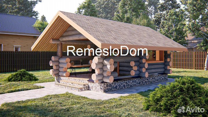 Беседка 5 на 3 из сосны kelo