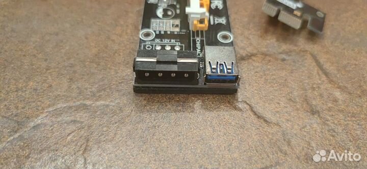 Райзер для видеокарты PCI-E 1X - 16X molex