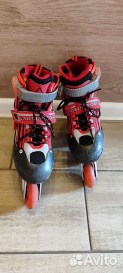 Коньки роликовые детские + защита