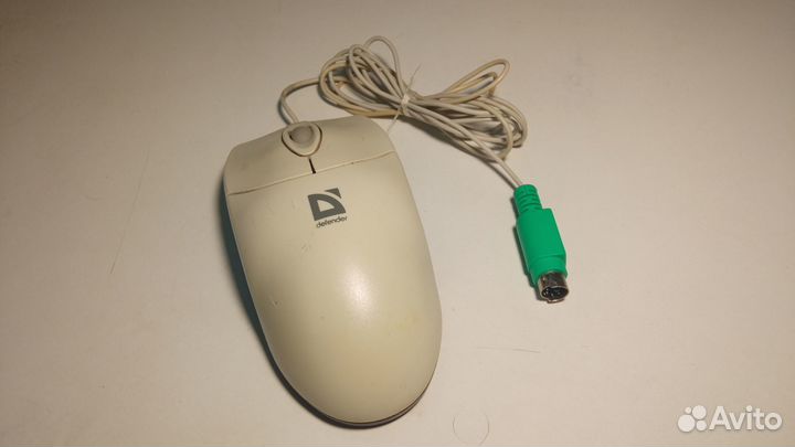 Мышь PS/2, лазерная, тонкий шнур