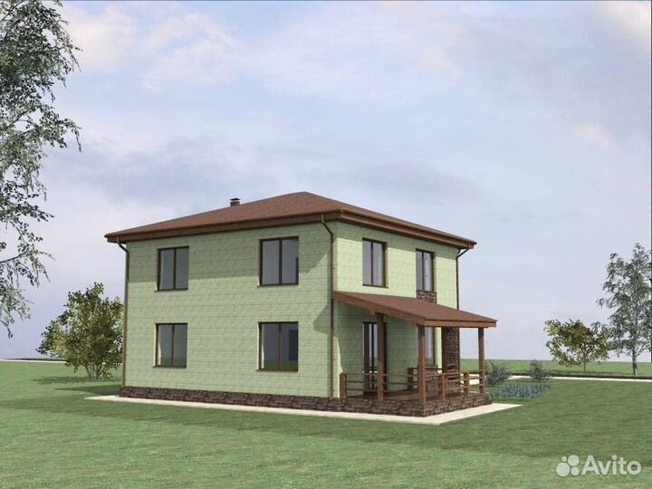 Домокомплект 158,4 кв.м из теплоэффективных блоков