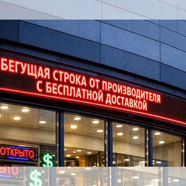 Бегущая строка. Вывеска