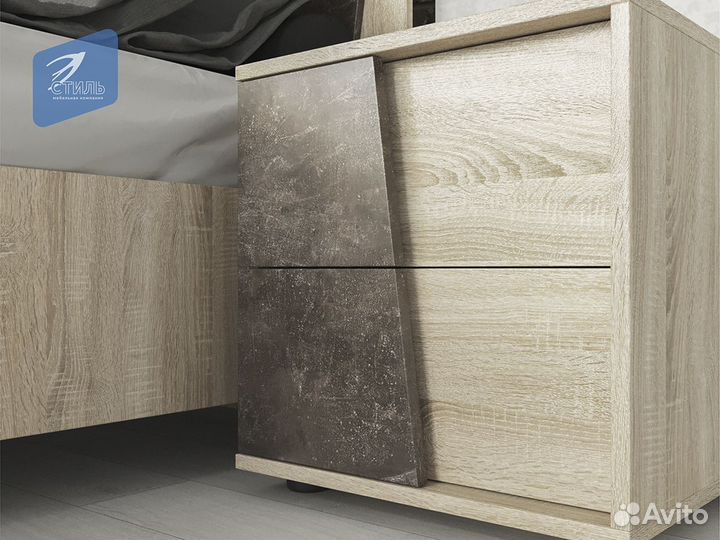 Санремо Тумба прикроватная левая Дуб сонома светлы