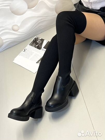 Сапоги ботфорты женские осенние