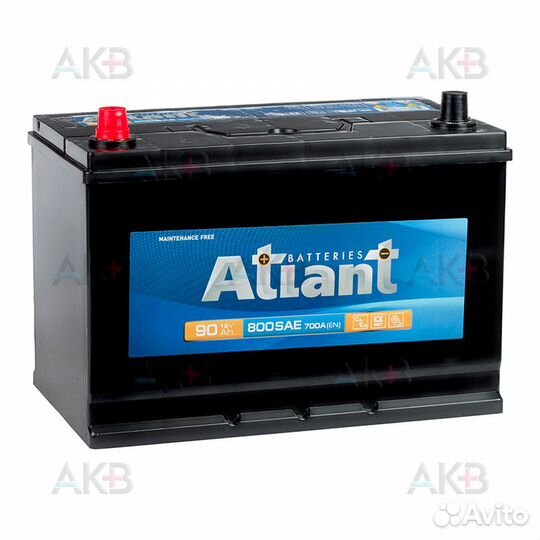 Аккумулятор автомобильный atlant asia 90Ah 700A пр
