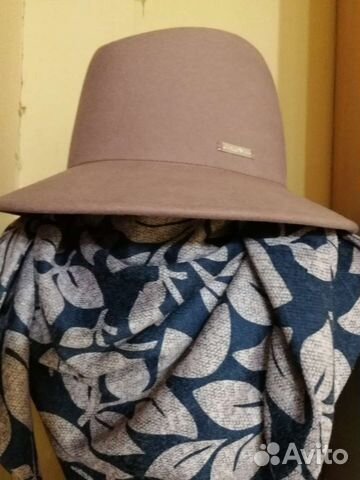 Шляпа фетровая женская с шарфом