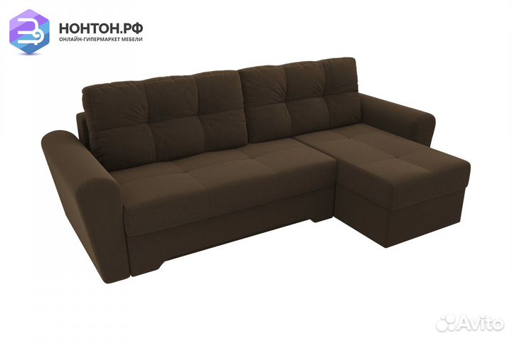 Диван угловой еврокнижка Амстердам микровельвет ко