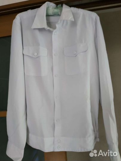 Рубашка мужская белая, форма. р.48 рост 176-178см