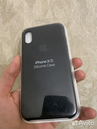 Чехол Apple silicone case iPhone X/XS (Черный)