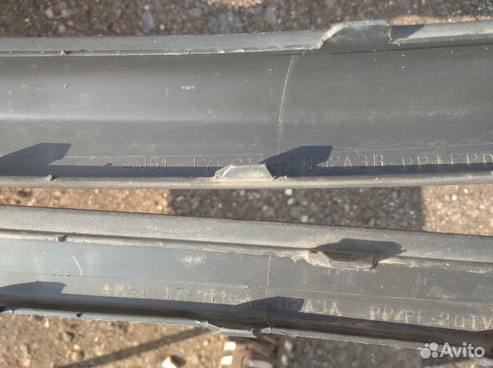 Накладка бампера задняя Ford Focus 2 2004-2008