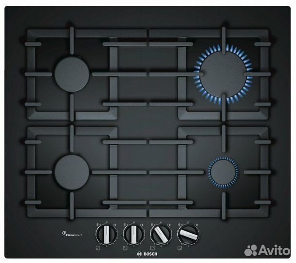 Поверхность газовая Bosch PPP 6A6B90 Serie 6 черны