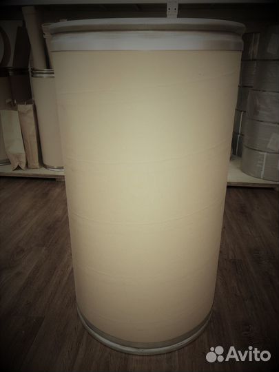 Бочка картонная 176л б/у, d-500мм, высота 900мм