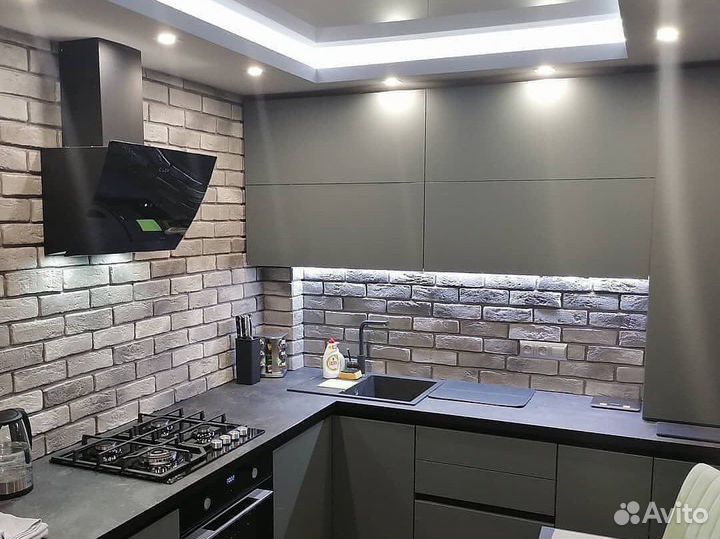 Кухни на заказ. Без ручек «Эконом»