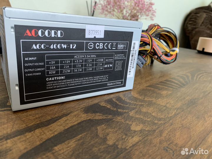 Блок питания accord 400w